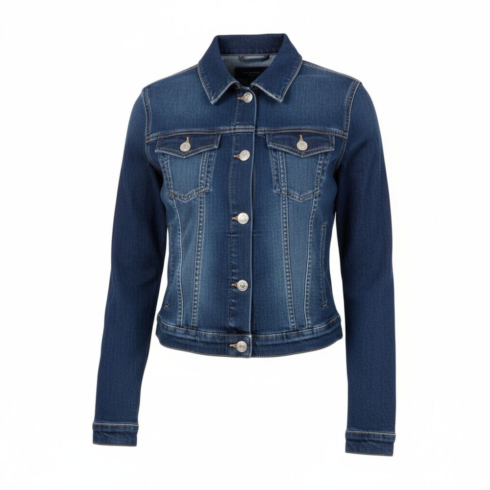 V.I.P. by YDX Smart Jeans Women’s Cropped Denim Jacket Medium Blue Jean - Picture 3 of 11